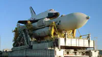 Energia et Buran sur leur transporteur